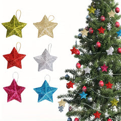 30pcs Golden Star Christmas Tree Decoration 2inch