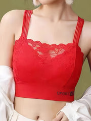 3pcs Lace Wireless Bras Full Coverage Bra Women's Lingerie