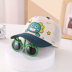 Kids Dinosaur Cap & Sunglasses Set