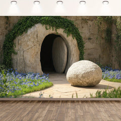 Polyester Jesus Tomb Backdrop for Christian Events
