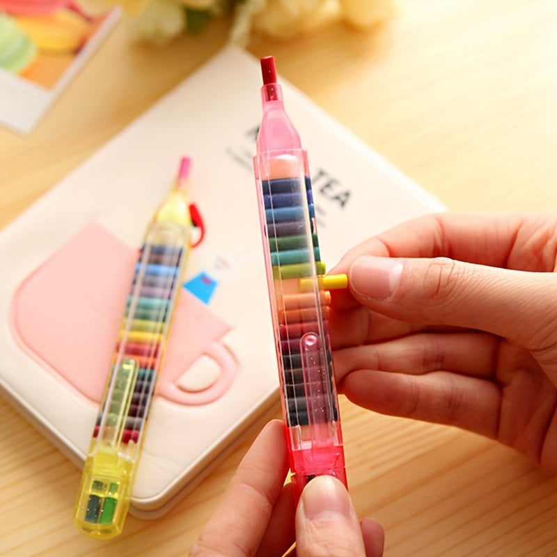 20 Colors Drawing Crayons Set Kids Coloring Graffiti Crayon
