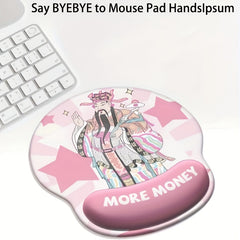 Pink God Of Wealth Wrist Guard Mouse Pad Anti Slip Bracelet