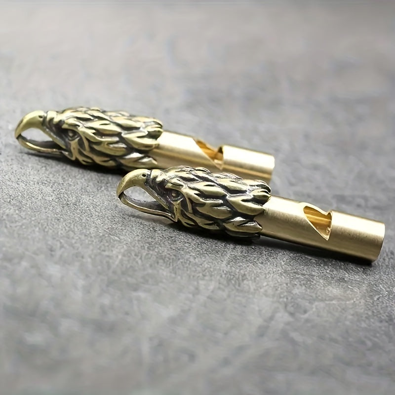 Copper Eagle Whistle Key Chain for Survival Hiking