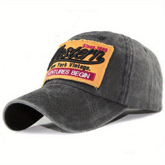 Vintage Distressed Letter Embroidery Baseball Cap