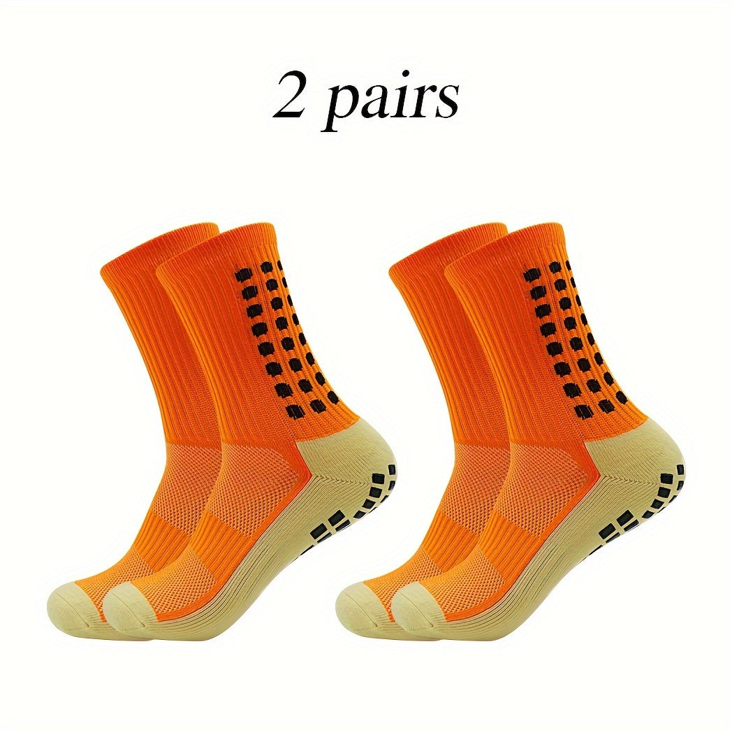Men's Mid Crew Sport Socks 2 Pairs Nylon Blend