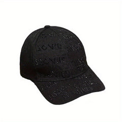 Rhinestone Letter Baseball Cap Sunshade Peaked Cap For Men