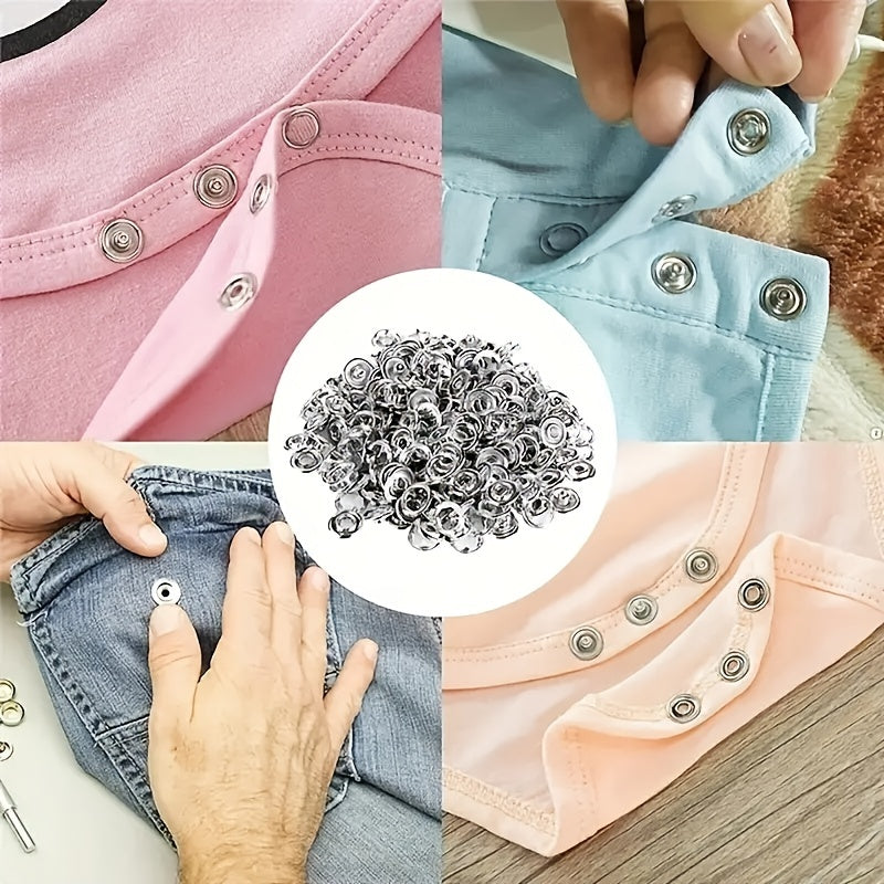 200pcs Metal Sewing Button and Snap Fastener Pliers Set
