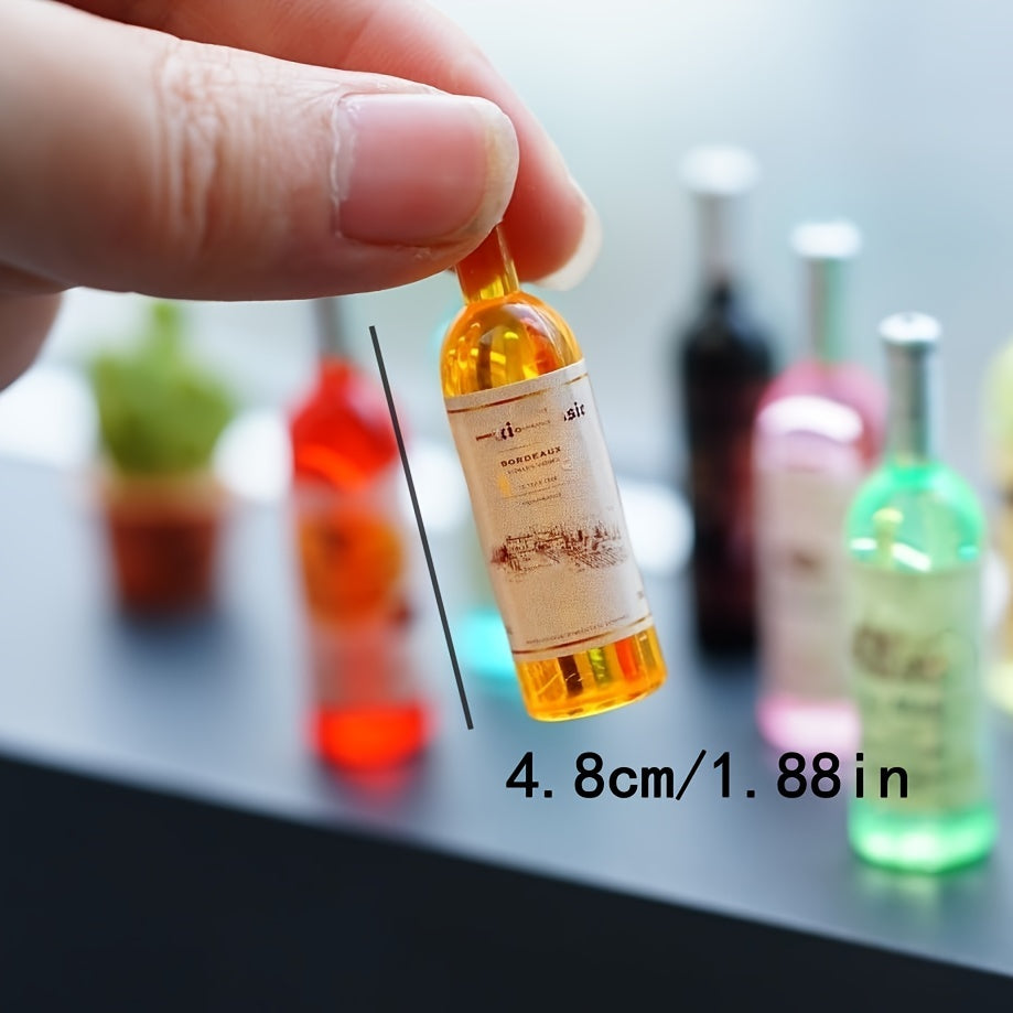 30pcs Mini Champagne Bottle Doll House Game Accessories DIY Decoration