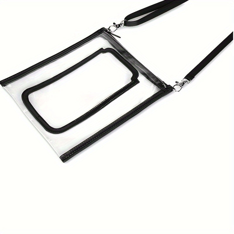 Waterproof Shopping Bag Beach Storage Shoulder Bag PVC Transparent Crossbody Bag