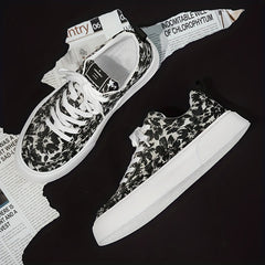 Men's Flowery Skate Shoes Lace up Sneakers