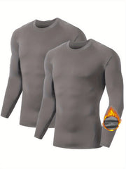 Men's Warm Compression Long Sleeve T Shirt for Fitness Training