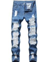 Men's Ripped Jeans Casual Street Style Denim Pants