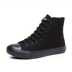 Women's High Top Canvas Lace Up Flat Skate Shoes