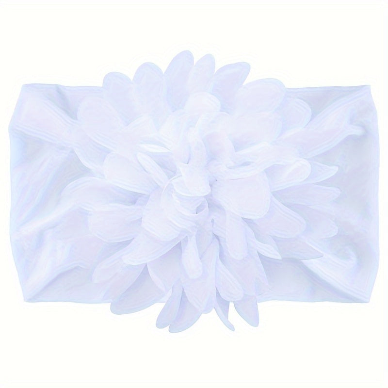 6pcs Kids Chiffon Flower Headscarf Nylon Headband