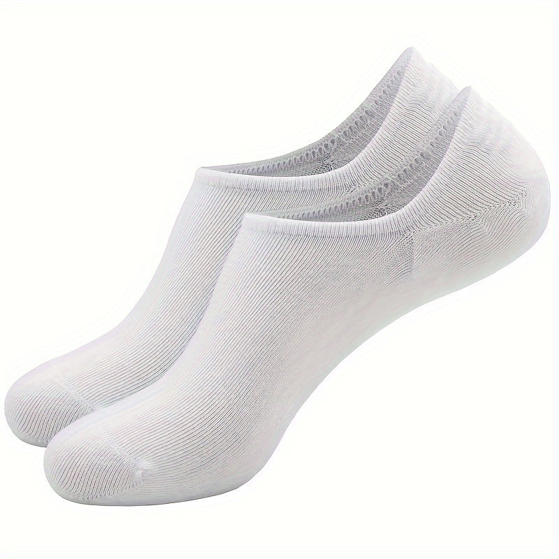 Solid Non slip Ankle Socks Soft Breathable Invisible Cotton Socks