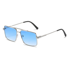European American Men's Rectangular Sunglasses Vintage Double Bridge Glasses