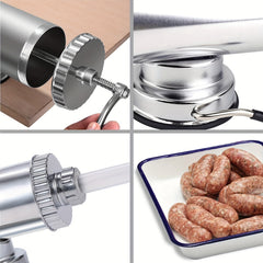 2LBS Sausage Stuffer Machine with Silicone Piston and 4 Filling Nozzles