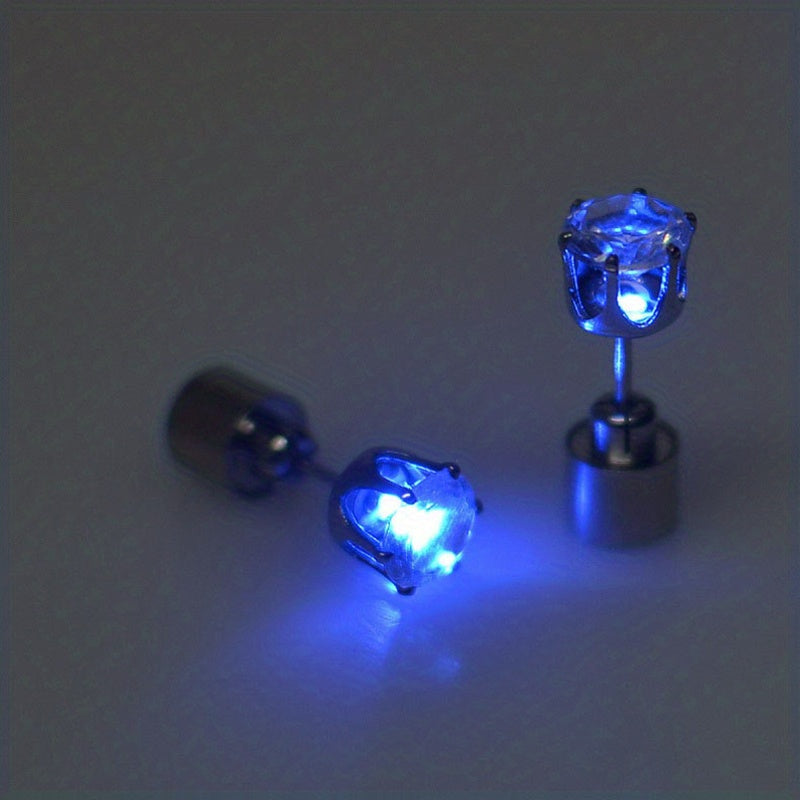 LED Luminous Earrings Flash Crown Christmas Halloween Decorations