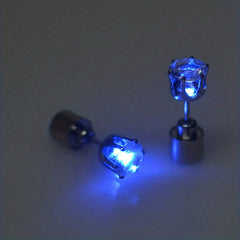 LED Luminous Earrings Flash Crown Christmas Halloween Decorations