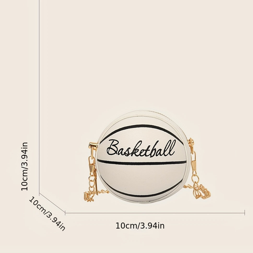 Mini Basketball Shape Crossbody Bag for Girls