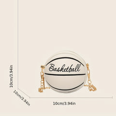 Mini Basketball Shape Crossbody Bag for Girls