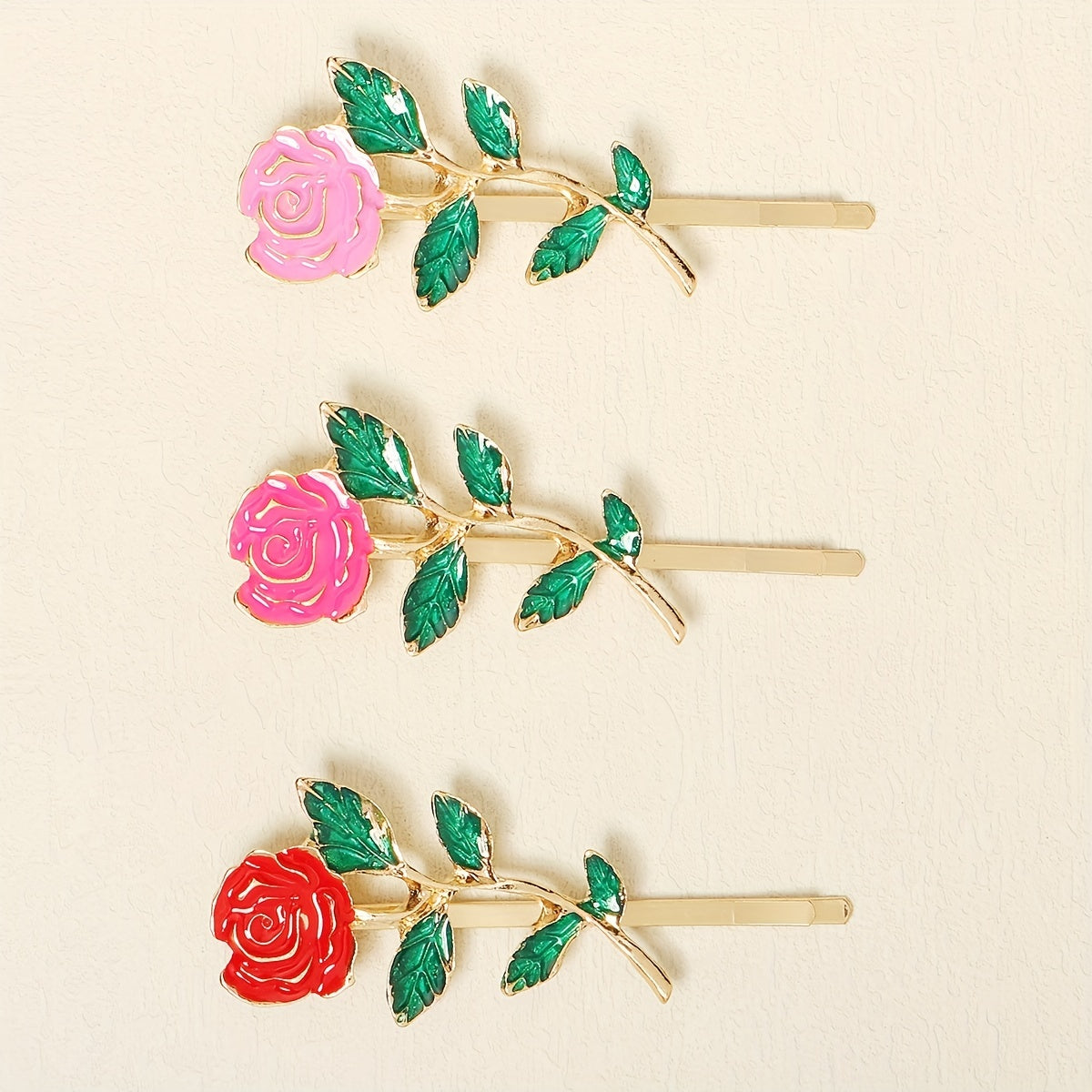 3pcs Minimalist Flower Bobby Pin Hair Clip Set