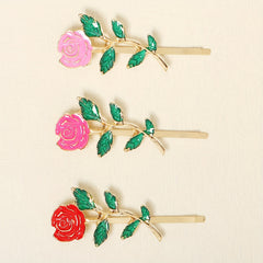 3pcs Minimalist Flower Bobby Pin Hair Clip Set