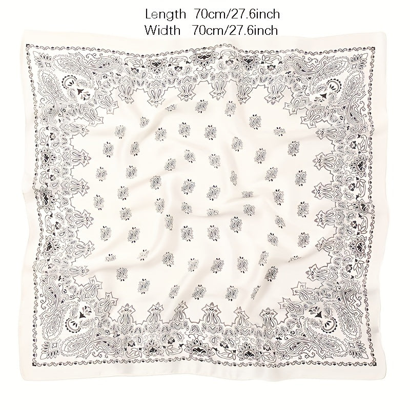 Silky Classic Paisley Bandana Satin Bandana Women's Retro Scarf