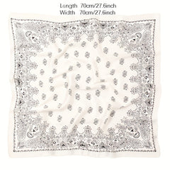 Silky Classic Paisley Bandana Satin Bandana Women's Retro Scarf
