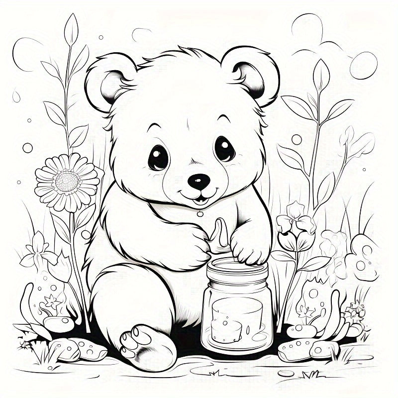 23pcs Thickened Paper Animal Coloring Book Thanksgiving Christmas Gift
