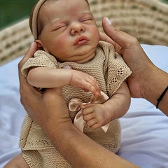 19" Reborn Baby Doll Finished Soft Touch 3D Skin Hand Draw Hair