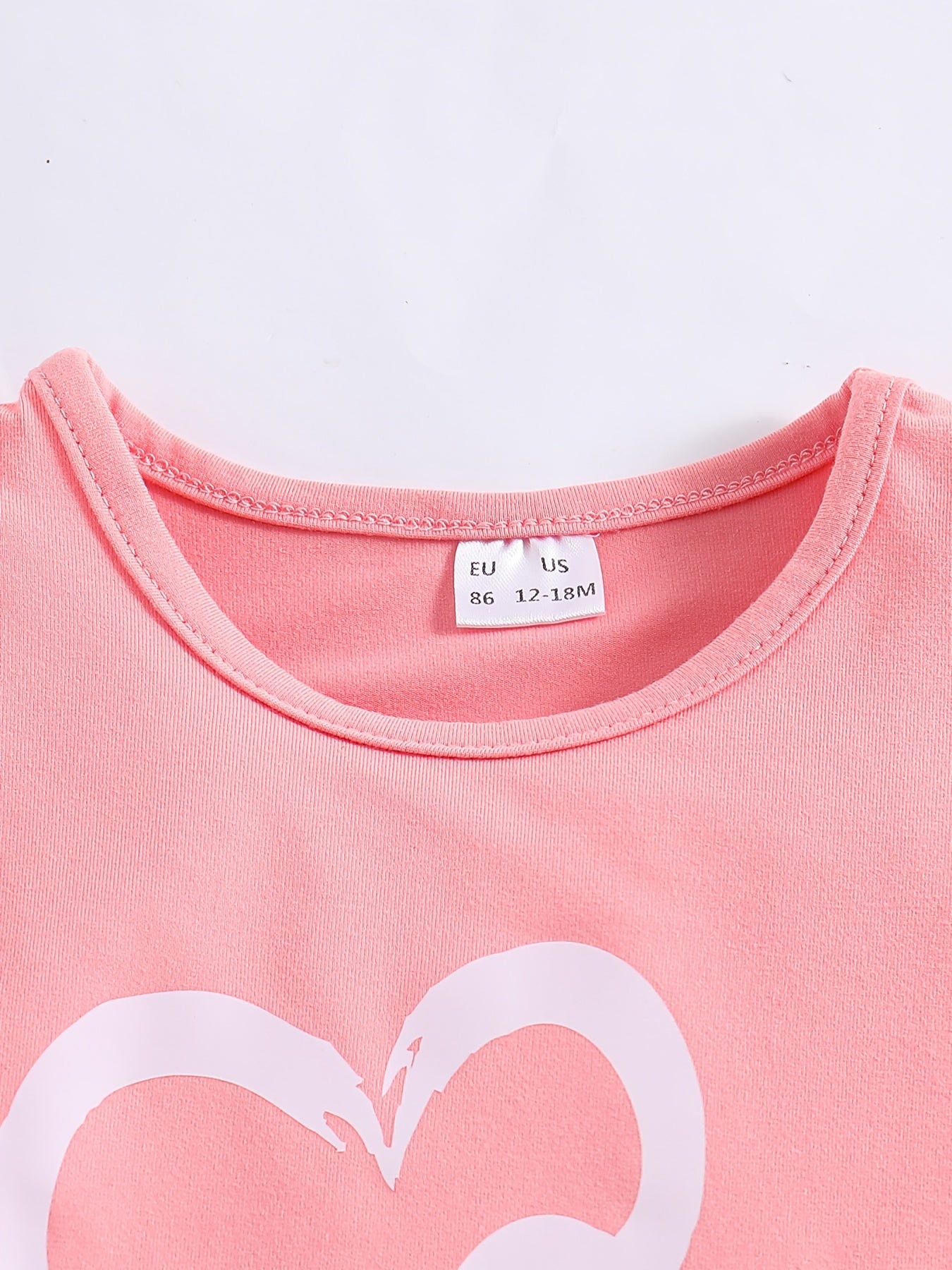 2pcs Baby Girls Heart Print T shirt & Shorts Set Baby Summer Clothes
