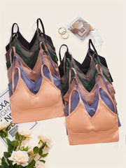 12pcs Wireless Bras Stretch Intimates Breathable Bra Women's Lingerie