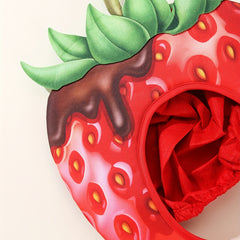 Red Strawberry Hat Fruit Carnival Costume Headgear