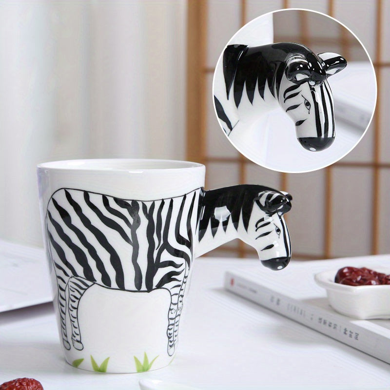 1PC Ceramic Animal Coffee Mug With 3D Handle 450ml Hand Painted