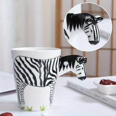 1PC Ceramic Animal Coffee Mug With 3D Handle 450ml Hand Painted