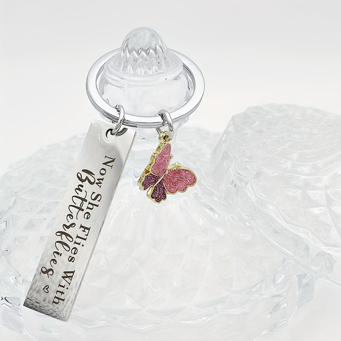 Butterfly Pet Memorial Keychain Sympathy Gift