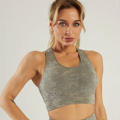 Camouflage Seamless Crop Top Women's Activewear