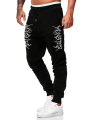 Men's Warm Jogger Sweatpants with Print