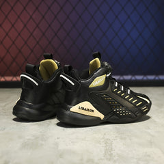 Boy's Basketball Shoes With Rotating Buckle Comfy Non Slip