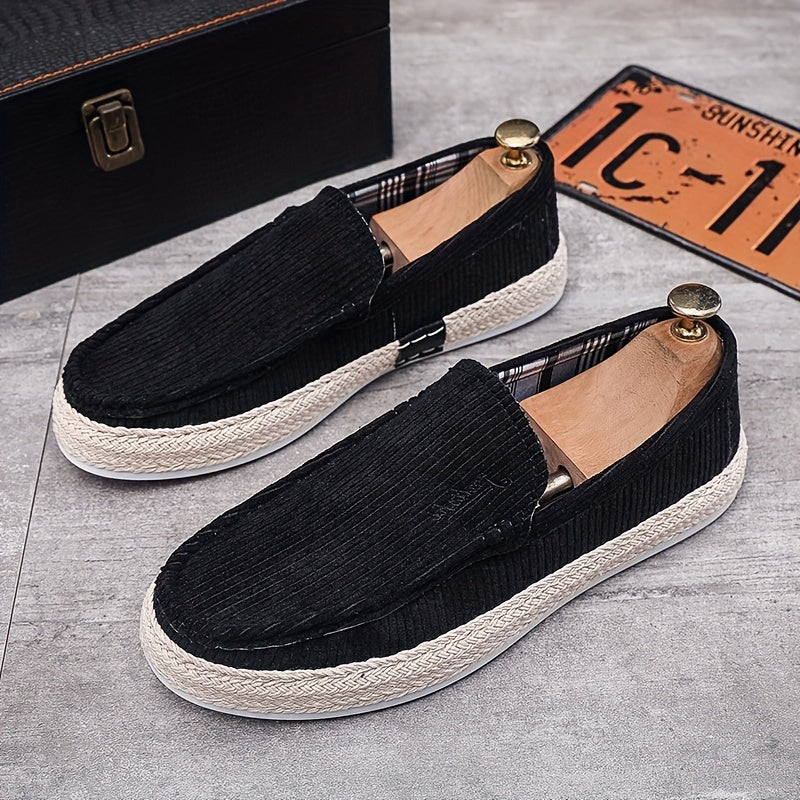 Men's Comfy Slip On Loafer Shoes Casual Anti skid Flat Shoes