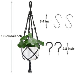 2pc Guno Macrame Plant Hanger - Indoor Hanging Basket & Flower Pot Holder