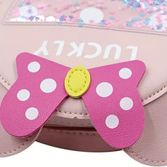 Sequin Mouse Shaped Crossbody Bag Messenger Bag Coin Purse