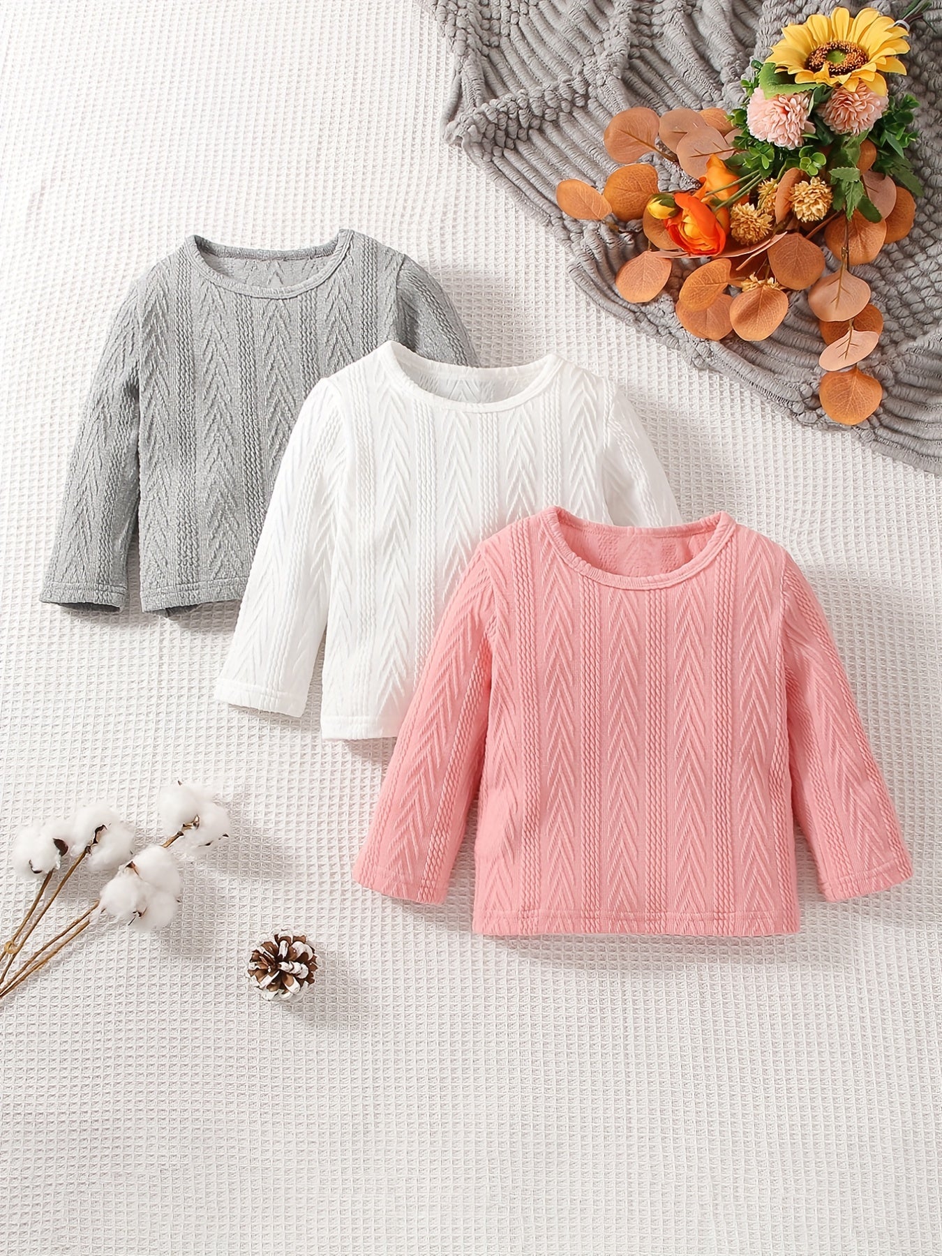 Knitted Bottoming Sweatshirts Set for Newborns