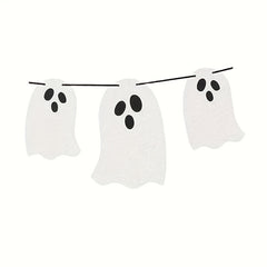Halloween Hanging Ghost Flag Sparkling Party Banner Decoration