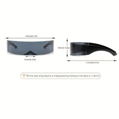 Y2K Wrap Around Sunglasses Futuristic Glasses UV400