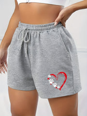 Women's Heart & Paw Print High Rise Shorts
