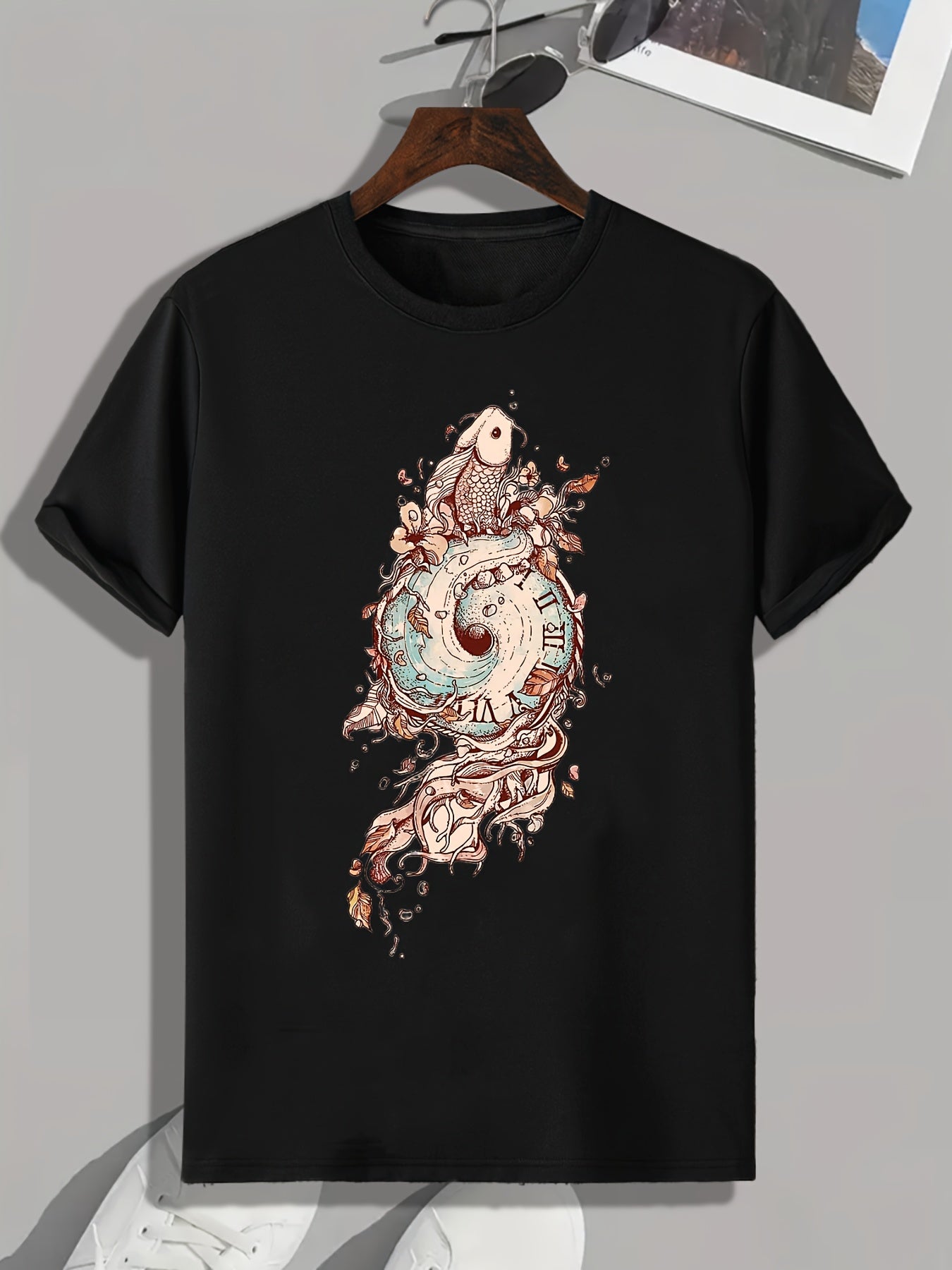 Artistic Painting Print Men's Graphic Tee for Summer
