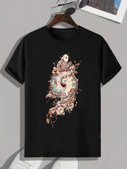 Artistic Painting Print Men's Graphic Tee for Summer