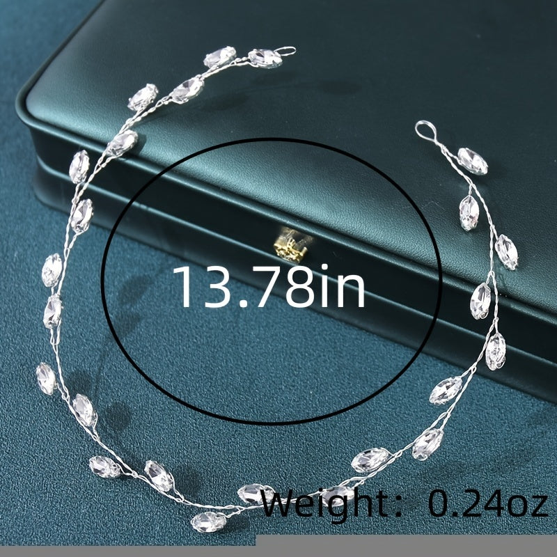 Bridal Wedding Crystals Long Hair Vine Headpiece